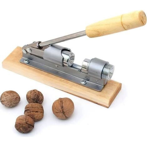 Schiaccianoci in stile vintage, in acciaio inox, con meccanismo a leva, dimensioni: 21 x 5 cm (1/4)