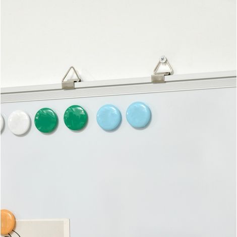 Tableau blanc magnétique avec accessoires – 90 x 60 cm, cadre aluminium, blanc et argenté (1/5)