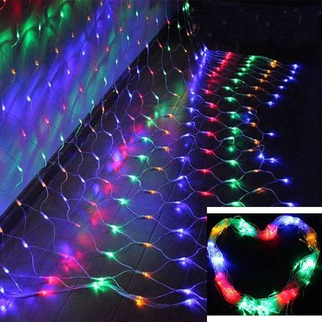 SWANEW Rete di Luci a LED. LED Catene Luminose 8 Modalità Impermeabile Energetico. Dimmerabile per Casa GiardinoTerrazza DIY RGB 4.5x1.6M