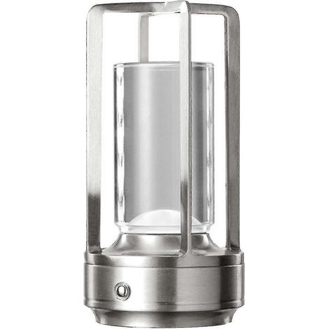 Lampe de table lanterne en cristal Lumison, lampe en cristal Lumison, lampe de table portable en métal, lampe LED rechargeable sans fil 3 couleurs (1/5)