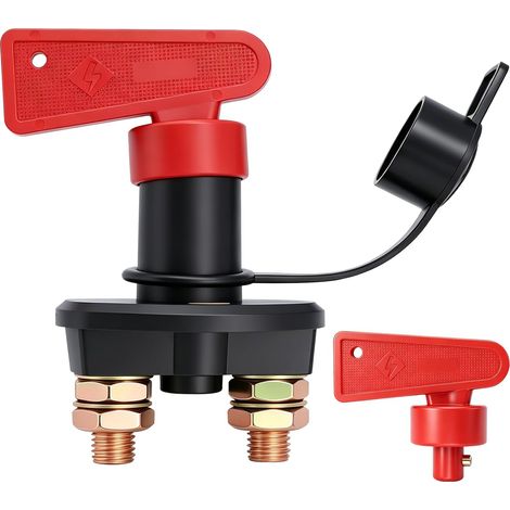 12 V 150 A Car Disconnection Switch with Key 12 V 24 V Battery Isolator, Auto Circuit Breaker for Car, Truck, Boat, Anti-Theft Protection, Waterproof (1/5)