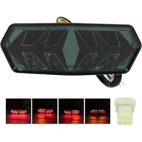 Feu arrière de moto à LED dynamique avec clignotants et feux stop, remplacement pour CB650F, CB650R et CTX700N (1/5)