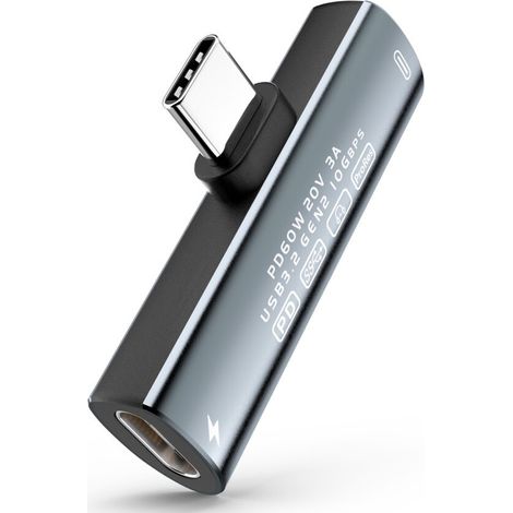 Adaptateur USB-C vers USB-C - Charge Rapide 60W et Transfert Données 10 Gbps (1/5)