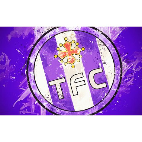 Papier peint panoramique Foot / Football - TFC - Toulouse football club - 130 cm x 81 cm (1/2)