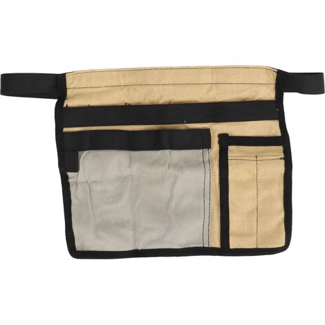 Tablier de Travail avec Poches Multiples en Tissu Résistant, Ceinture Ajustable pour Outils de Jardinage, Couleur Vert et Gris (1/5)