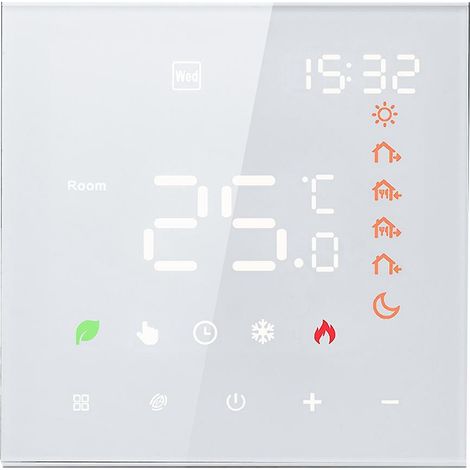 Smart Tuya WiFi Thermostat Voice Control 3A Digital Programmable LCD Display Touchscreen Underfloor