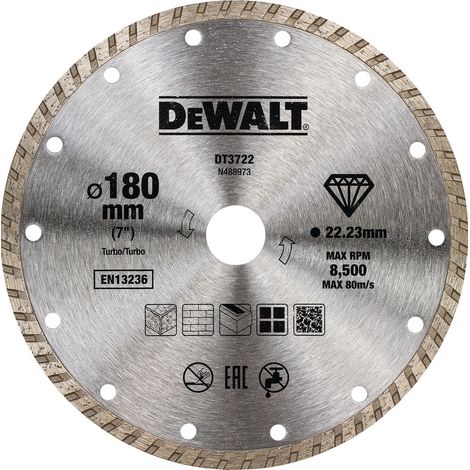 DeWalt Diamanttrennscheibe Eco1 Turbo 180 mm (1/2)