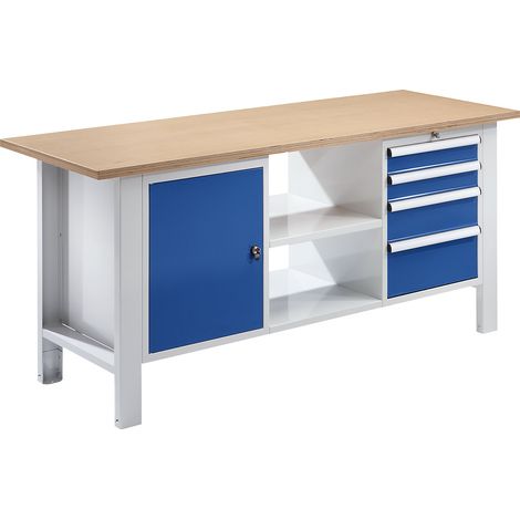 eurokraft basic, Établi modulaire, largeur plateau 1850 mm, 4
