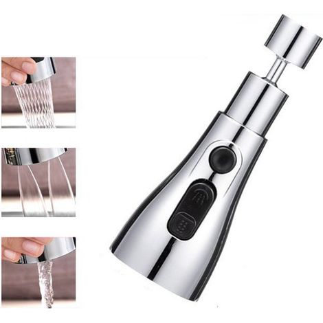 Extensión giratoria de 360 grados para grifo de cocina con 3 posiciones ajustables. (1/5)