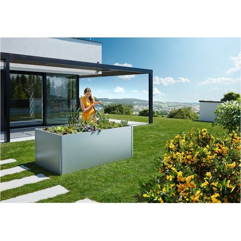 HUERTO URBANO METALICO DE BIOHORT 1.5 X 0,5 COLOR GRIS OSCURO METALICO (1/5)