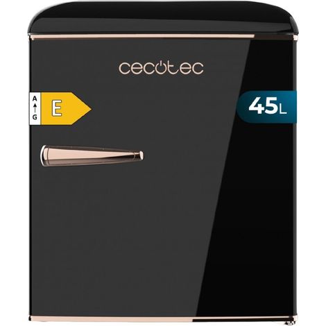 Cecotec – Réfrigérateur rétro Bolero CoolMarket TT Origin 45L – Classe énergétique E – Dimensions 44,7 x 53,4 x 55 cm – Tiroir à glaçons inclus