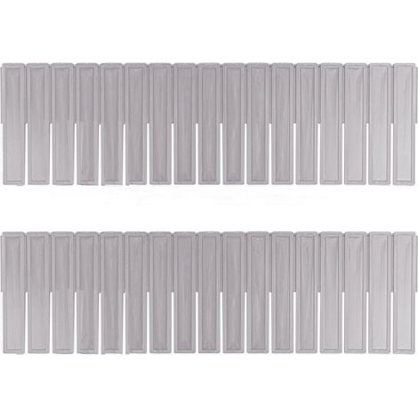 Lot de séparateurs en plastique organiseur modulaire pour tiroirs 130x435mm Couleur: Gris