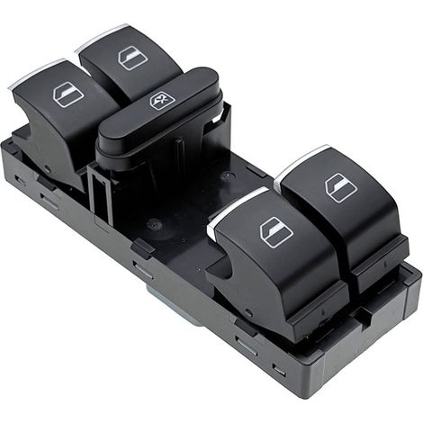 5ND959857 Window regulator switch 10-pin compatible with Volkswagen Golf, Jetta, Passat, and Tiguan. (1/4)
