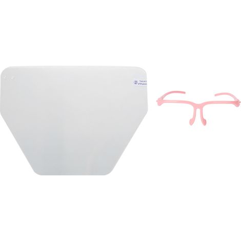 Masque dentaire professionnel rose, écran facial protecteur amovible pour soins dentaires (1/5)