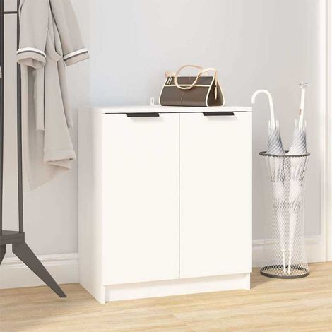 vidaXL Shoe Cabinet White 59x35x70 cm Engineered Wood (1/5)
