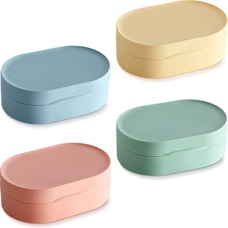 Boite A Savon - Boite De Voyage Etanche Avec Couvercle - En Polypropylène Recyclé - 12 5 X 8 X 4 Cm - Lot De 4 (1/5)