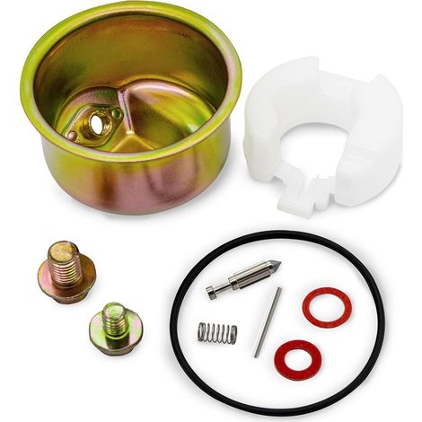 Kit vaschetta galleggiante carburatore Molla vaschetta galleggiante Ago Guarnizione Perno Bullone Rondella Compatibile con Honda GX120 GX160 GX200 GXV120 GXV140 GXV160 Motore Idropulitrice Idropulitri (1/5)