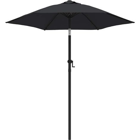vidaXL Ombrellone Nero 200x224 cm in Alluminio (1/5)