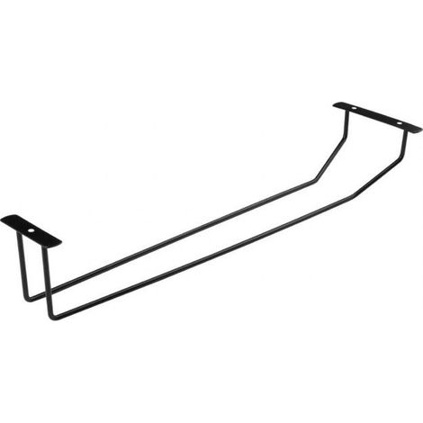 Support en acier porte-verres à pied (L)406 mm, noir