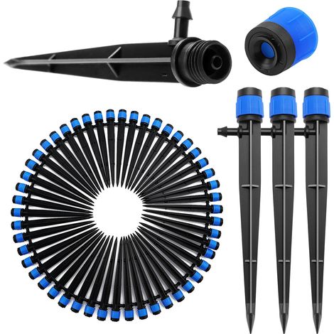 50 Goutteur, Réglable 360 Degrés, Micro Asperseur, Connecteur Barbelé, Pour Jardin Et Serre