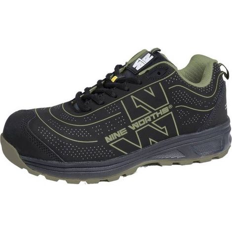 Chaussures de Sécurité Basses Spill - Taille 48 - Noir/Kaki - Résistant et Confortable - D-Work