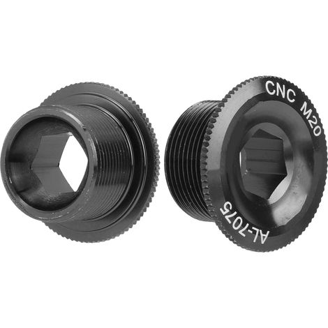 2 Pièces Boulons de Fixation Noir M20 pour Manivelle VTT en Alliage d'Aluminium (1/5)