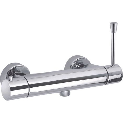 Mitigeur thermostatique de douche chrome avec poignée clinique (1/2)