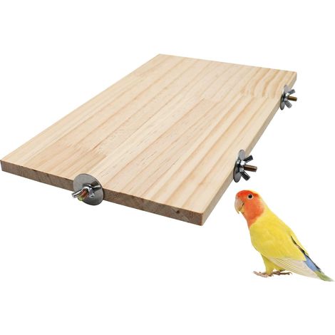 34.5 x 20 cm Large Bird Platform Natural Wood Pet Perch Cage Accessory for Parakeets, Cockatiels, Rats, Hamsters, Guinea Pig (1/5)