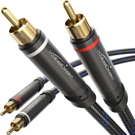 Câble RCA - 0,5m - 2x2, tressé (1/5)