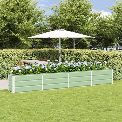 vidaXL Planter Green 320 x 40 x 45 cm Steel