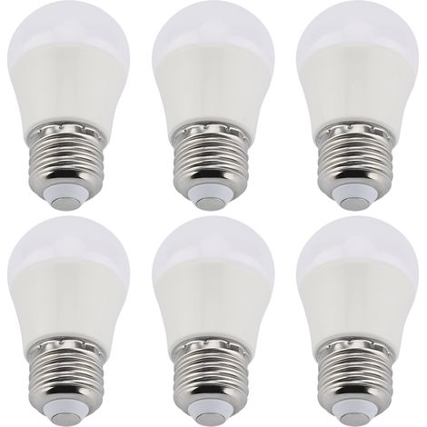 Lot de 6 mini ampoules LED 5W blanc chaud, culot E26, G45, accessoire d'éclairage (1/5)