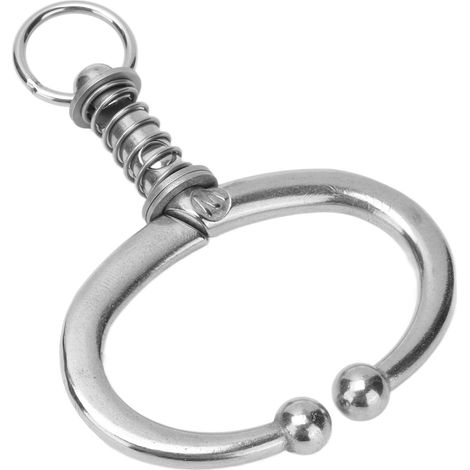 Anneau nasal pour bovins en acier inoxydable, pince nasale pour taureau et vache avec ressort, pour la ferme. (1/5)