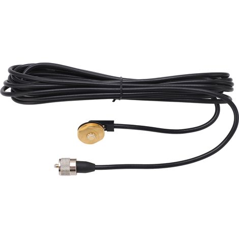 Cavo antenna per walkie-talkie da 5 m con connettore maschio flessibile in rame per radio veicolari.