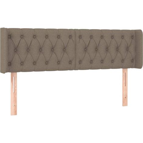 Maison Exclusive - Kopfteil mit Ohren Taupe 147x16x78/88 cm Stoff (1/5)