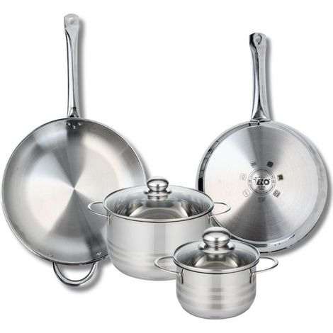 Ensemble de 2 Poêles de cuisson 28 et 32 cm et 2 faitouts 16 et 20 cm Elo Profi Brillant (1/5)