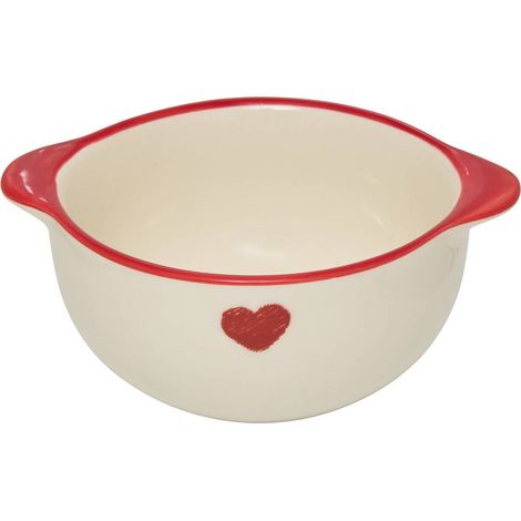 Ciotola con cuore bianco e rosso di san valentino - Atmosphera créateur d'intérieur (1/3)