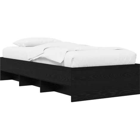 Maison Exclusive - Struttura del letto con lo scaffale Rovere Nero 80 x 200 cm (1/5)