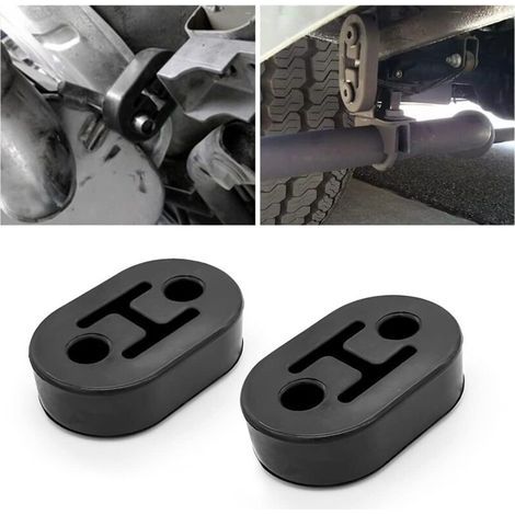 2 Pièces Cintre D'échappement, Support D'Échappement En Caoutchouc, Silent Bloc Echappement Universel Pour Voiture Support De Tuyau D'échappement Support Absorbant D'amortisseur (7.2cm) (1/5)