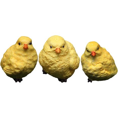 3 Stück Miniatur Hühnerfiguren aus Kunstharz mit Lebendigem (1/5)