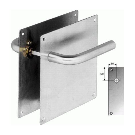 Manilla con Placa 2.180x180 Inoxidable Recta AMIG
