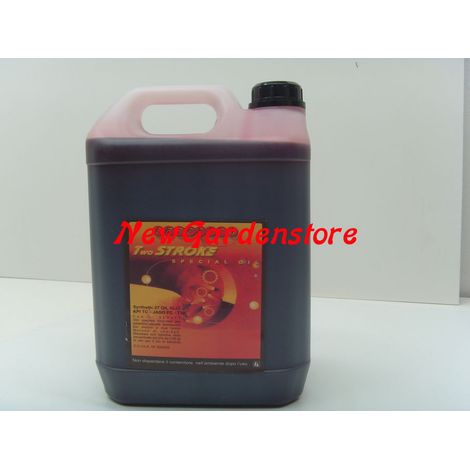 Huile lubrifiante synthétique pour moteur 2 temps 5 litres machines de jardin 320118 (1/4)
