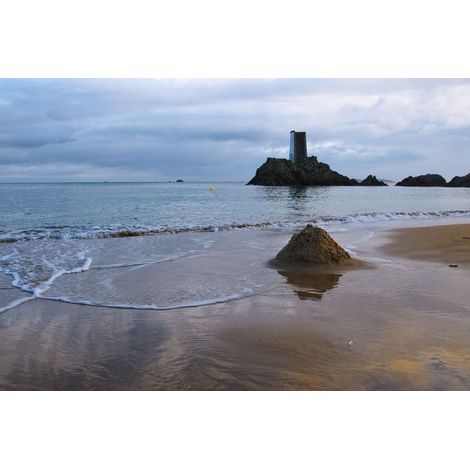 Tableau sur toile plage de la Fourberie 45x65 cm - Impression sur Toile Murale Décorative - Image imprimée en HD sur Toile - Toile sur Châssis en Bois FSC - Fabriqué en France (1/4)