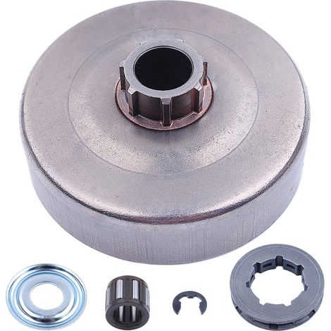 Kit de tambour de frein à embrayage 404 pour Stihl MS661 MS660 066 MS640 064 pour tronçonneuses, tambour d'embrayage, couronne dentée, roulement à aiguilles, rondelle, clip en E (1/5)