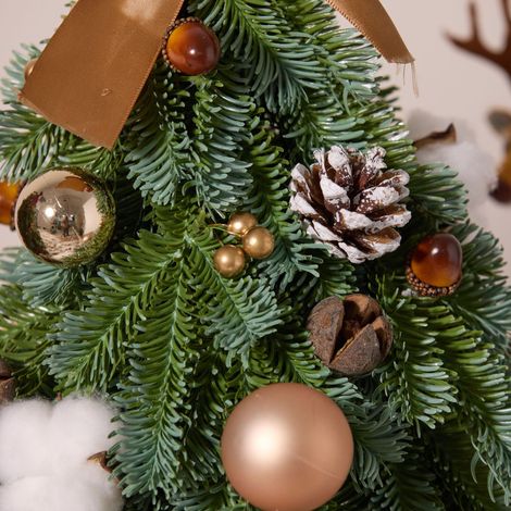 Decorazioni Natalizie Dorate per Albero 30cm – Ornamenti in Polietilene Puro, Stile Lusso Elegante – Ideali per Hotel e Ristoranti (1/5)