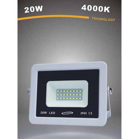 Trade Shop - AUSSENSTRAHLER 20W WEISS IP65 WARMES KALTES NATURLICHT F20W-B1 -