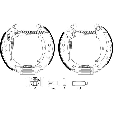 Jeu de mâchoires de frein Textar 84068800 MITSUBISHI MN186120