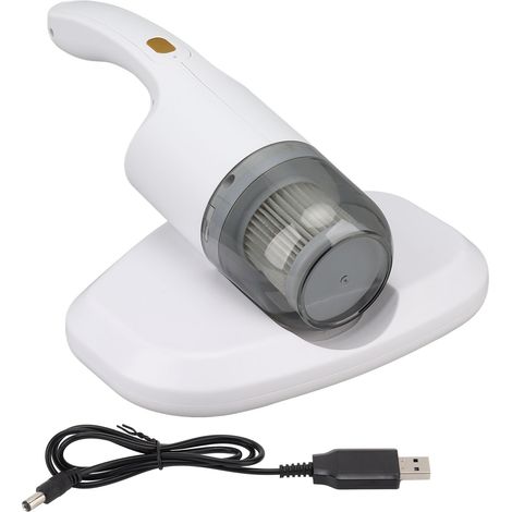Aspirateur à acariens portable 50W 7.4V 2400mAh 200ml, boîte de stockage poussière, pour oreillers et vêtements
