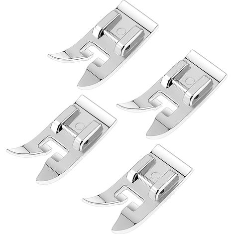 4 Pièces de Biche pour Machine à Coudre, Droit Pied Zigzag, Accessoires Multifonctions pour Singer Brother Janome Babylock (Pied Presseur Universel)