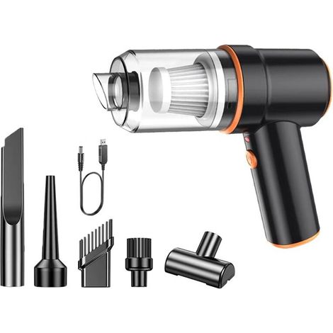 Aspirateur portatif pour voiture et maison, mini aspirateur eau et poussière portable, sans noir (1/5)