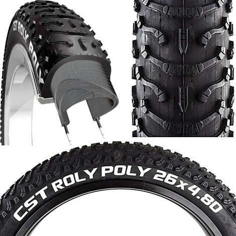 Pneu 26x4.8 CST roly poly FAT bike à tringle rigide 122-559 60TPI (1/5)